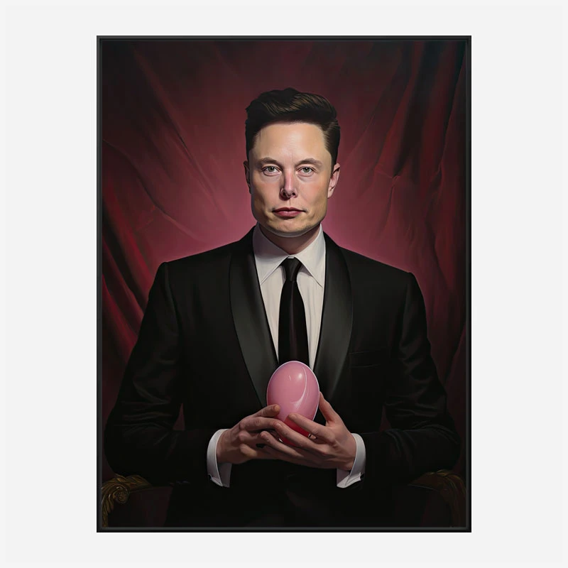 Elon and His Twitter Egg Art Print