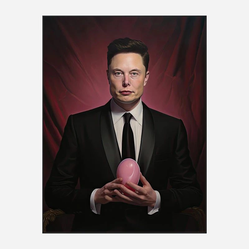 Elon and His Twitter Egg Art Print