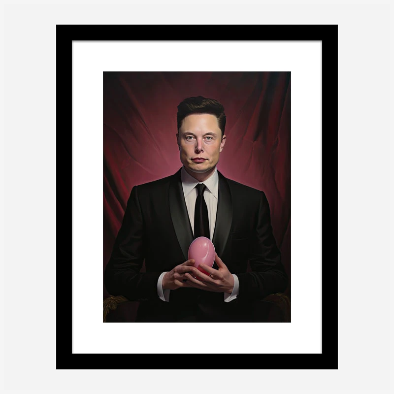 Elon and His Twitter Egg Art Print