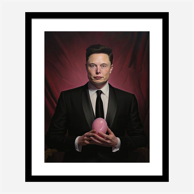 Elon and His Twitter Egg Art Print
