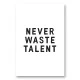 Never Waste Talent