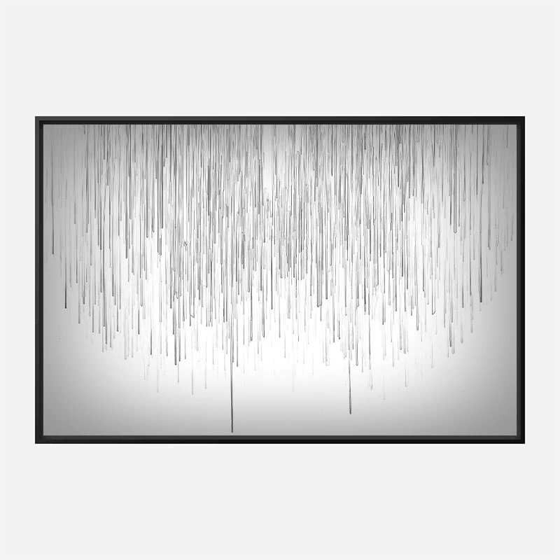 Grey Rain Abstract Wall Art