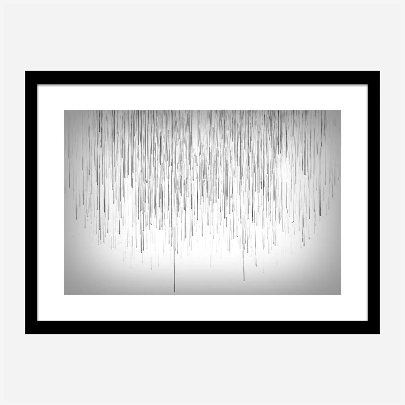 Grey Rain Abstract Wall Art