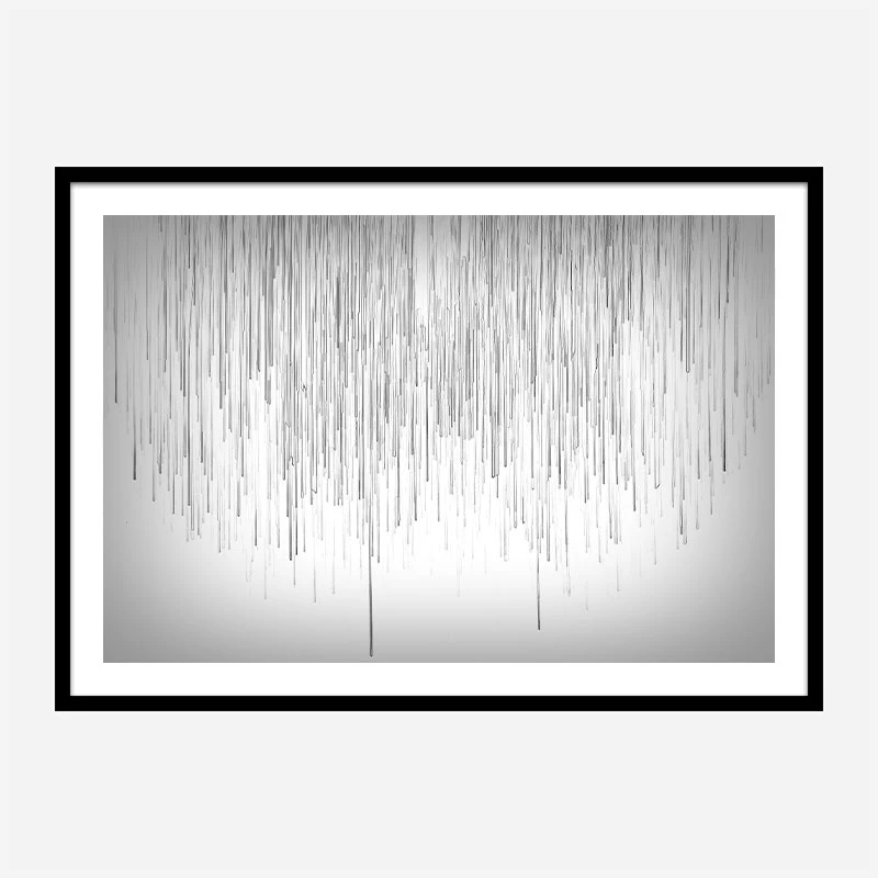 Grey Rain Abstract Wall Art