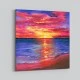 Pink Sunset Abstract Art Print