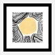 Yellow Circle Abstract Art Print