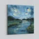 Night River Abstract Art Print