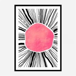 Pink Circle Abstract Art Print