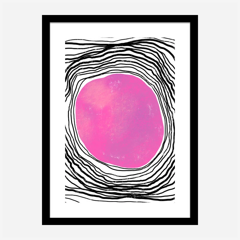 Purple Circle Abstract Art Print