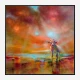 Colorful Cow Abstract Art Print