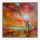 Colorful Cow Abstract Art Print