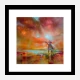 Colorful Cow Abstract Art Print
