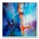 Turquoise and Magenta Abstract Art Print