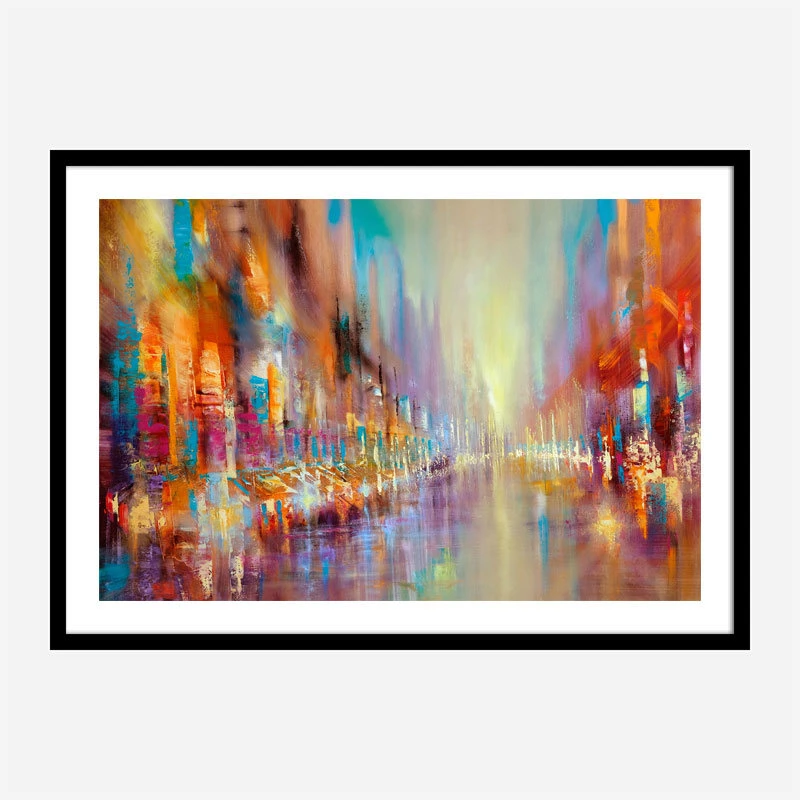 Street Life Abstract Art Print