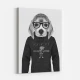 Beagle in Gucci Black and White Art Print