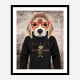 Beagle in Gucci Hoodie Art Print