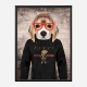 Beagle in Gucci Hoodie Art Print