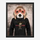 Beagle in Gucci Hoodie Art Print