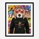 Beagle in Gucci Hoodie Graffiti Art Print