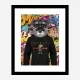 Schnauzer Dog in a Gucci Hoodie Graffiti Art Print
