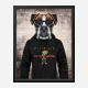 Boxer Dog in a Gucci Hoodie Art Print