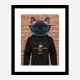 Cat in a Gucci Hoodie Art Print