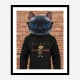 Cat in a Gucci Hoodie Art Print