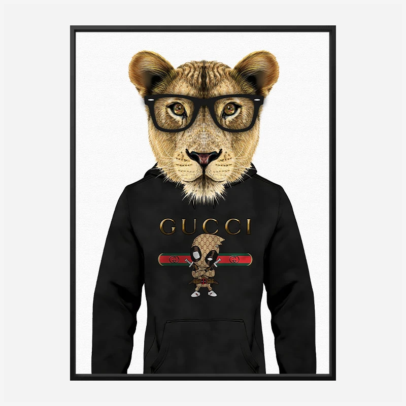 Lioness Gucci Hoodie Art Print