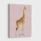 Vintage Giraffe Illustration Pink Art Print
