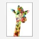 Giraffe Glitch Art Print