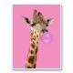 Bubble Gum Giraffe Art Print