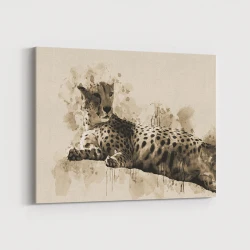 Lazy Leopard Abstract Art Print