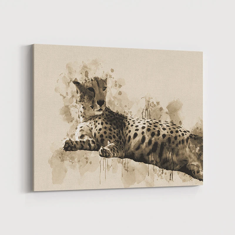 Lazy Leopard Abstract Art Print