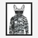 French Bulldog in Cammo Hoodie Art Print