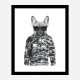 French Bulldog in Cammo Hoodie Art Print