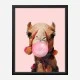 Pink Camel Bubble Gum Art Print