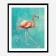 Flamingo Grunge Art Print