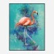 Pink Flamingo Grunge Art Print