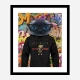 Cat in a Gucci Hoodie Graffiti Art Print