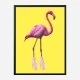Flamingo Boots Yellow Art Print