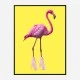 Flamingo Boots Yellow Art Print