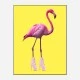 Flamingo Boots Yellow Art Print