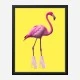 Flamingo Boots Yellow Art Print
