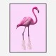 Pink Flamingo Boots Art Print