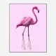 Pink Flamingo Boots Art Print