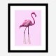 Pink Flamingo Boots Art Print
