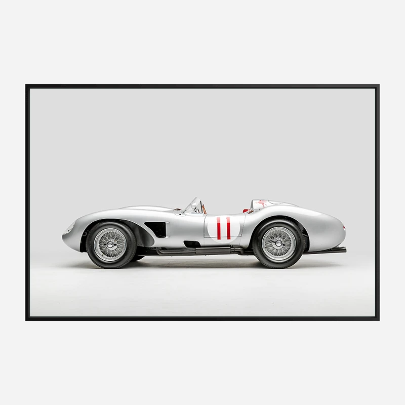 Ferrari 250 Testa Rossa in Silver Wall Art