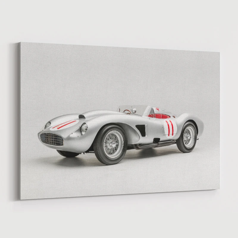 Ferrari 250 Testa Rossa in Silver Wall Art