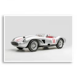 Ferrari 250 Testa Rossa in Silver Wall Art