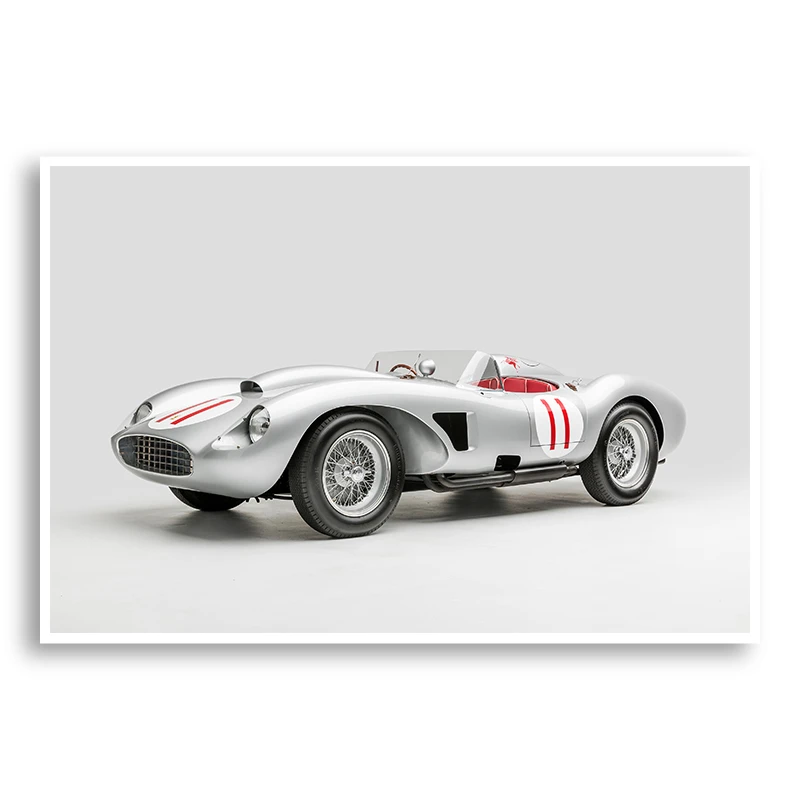 Ferrari 250 Testa Rossa in Silver Wall Art